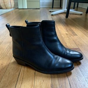 Coach Carmen Black Leather Booties